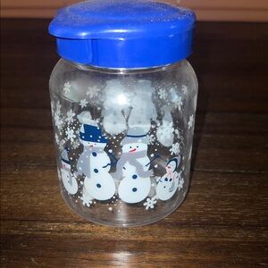 Snowman Family Holiday Treat Jar